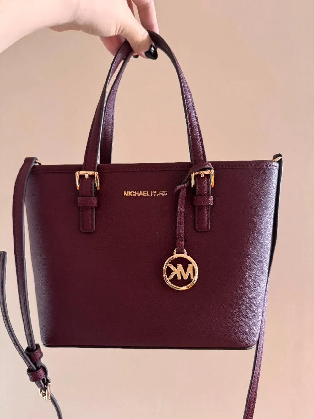 Michael Kors Jet Set Travel Extra-Small Saffiano Leather Top-Zip Tote Bag